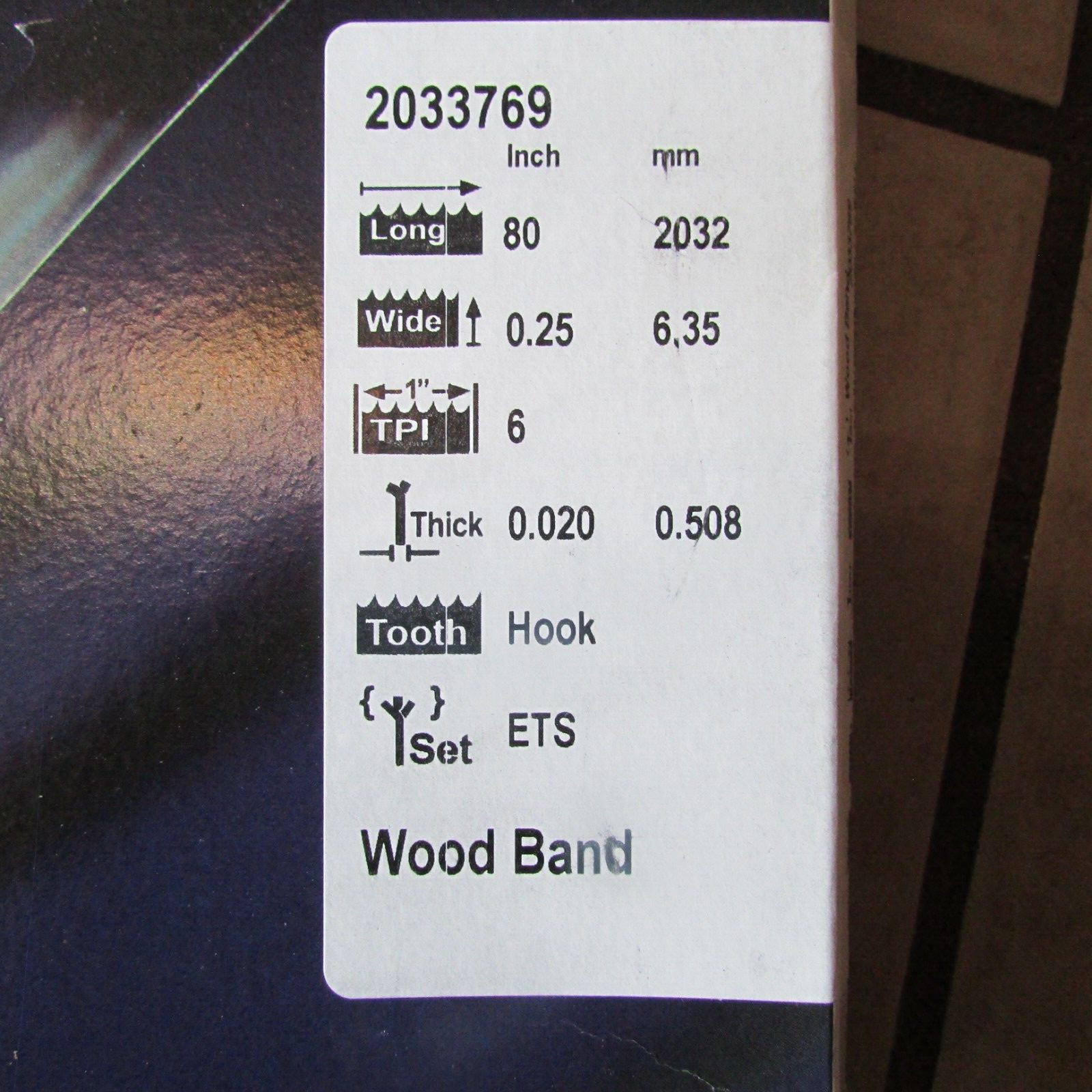 Olson Band Saw Blades - Wood Band - #2033769 - 80" Long - 0.25 Wide (B 93)