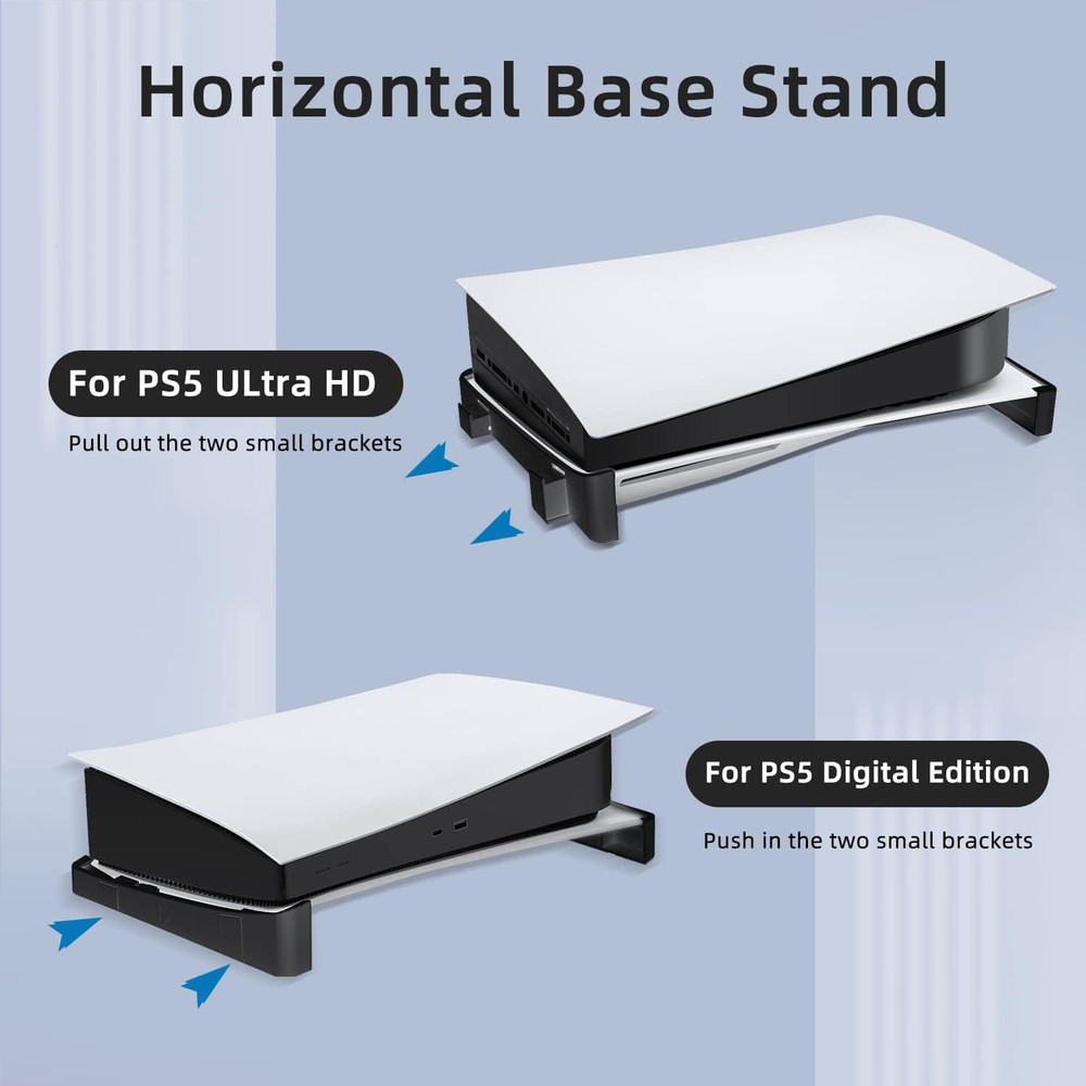 Horizontal Stand for Standard PS5 Stable Base Stand for 5 Disc...