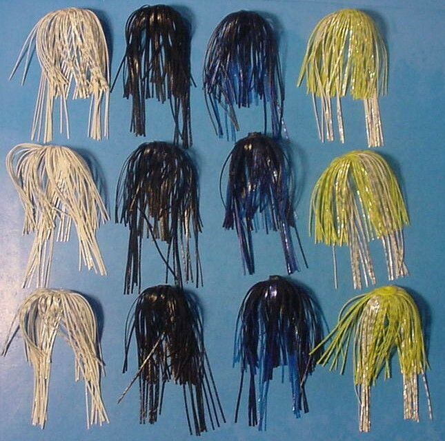 12 ~ EZ Trailer Skirts *SPLIT TAIL Spinnerbait Buzzbait Mixed 4 Colors 3 Each