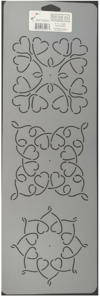 Quilting Stencil Heart Loop Blocks Quilt 5" Classic Corner Pattern Templates