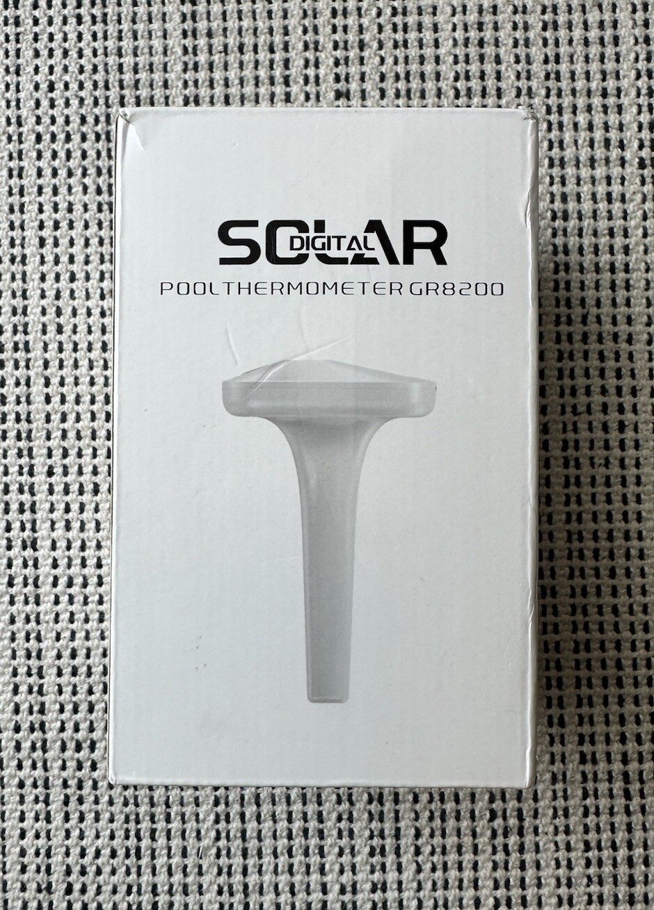 NIB MELONVA White Solar Digital Pool Thermometer GR8200