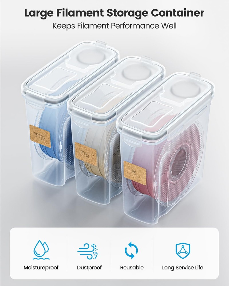 YOOPAI Filament Storage Box - 8 Pack Container for 3D Printing...