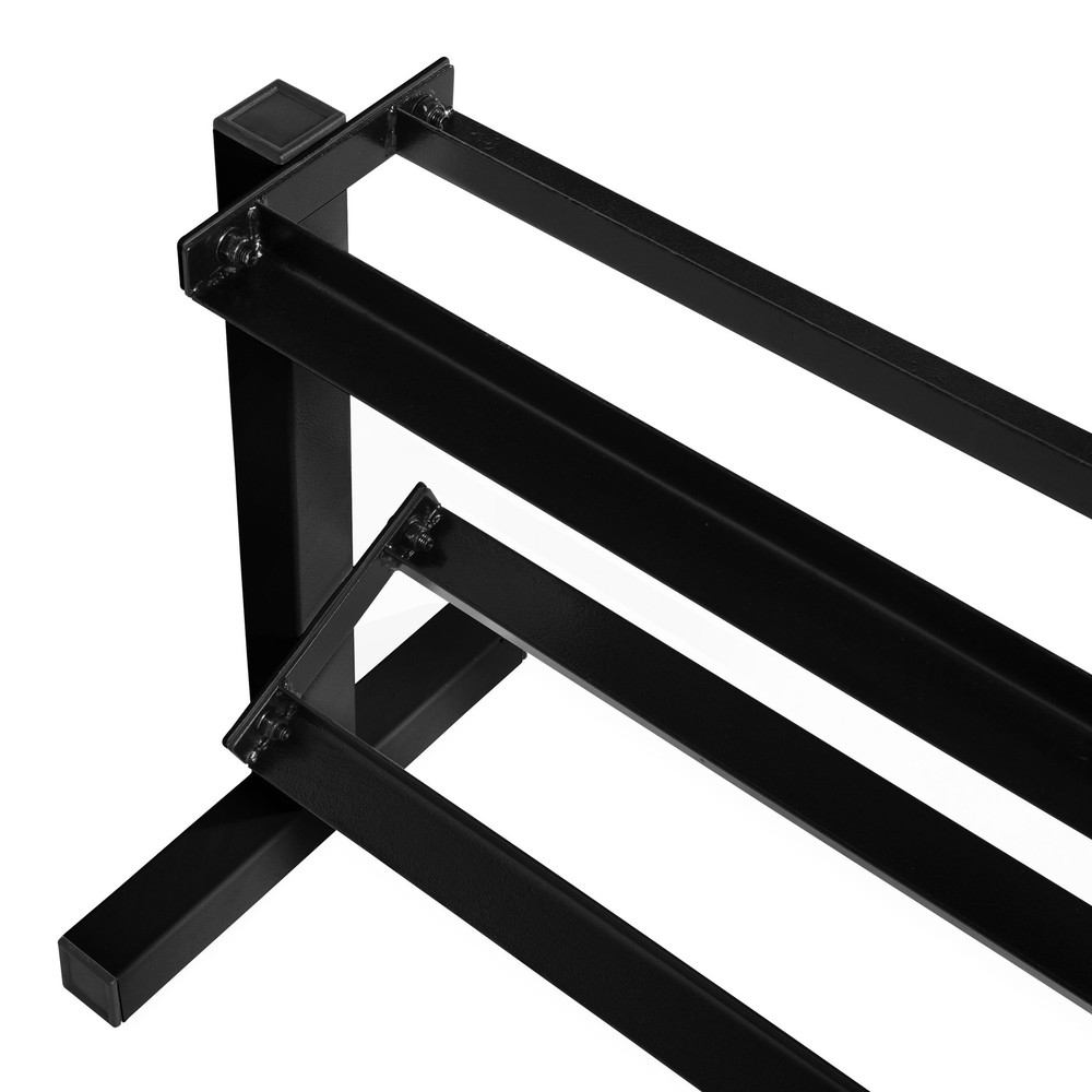 24 in. Two-Tier Dumbbell Rack, Black