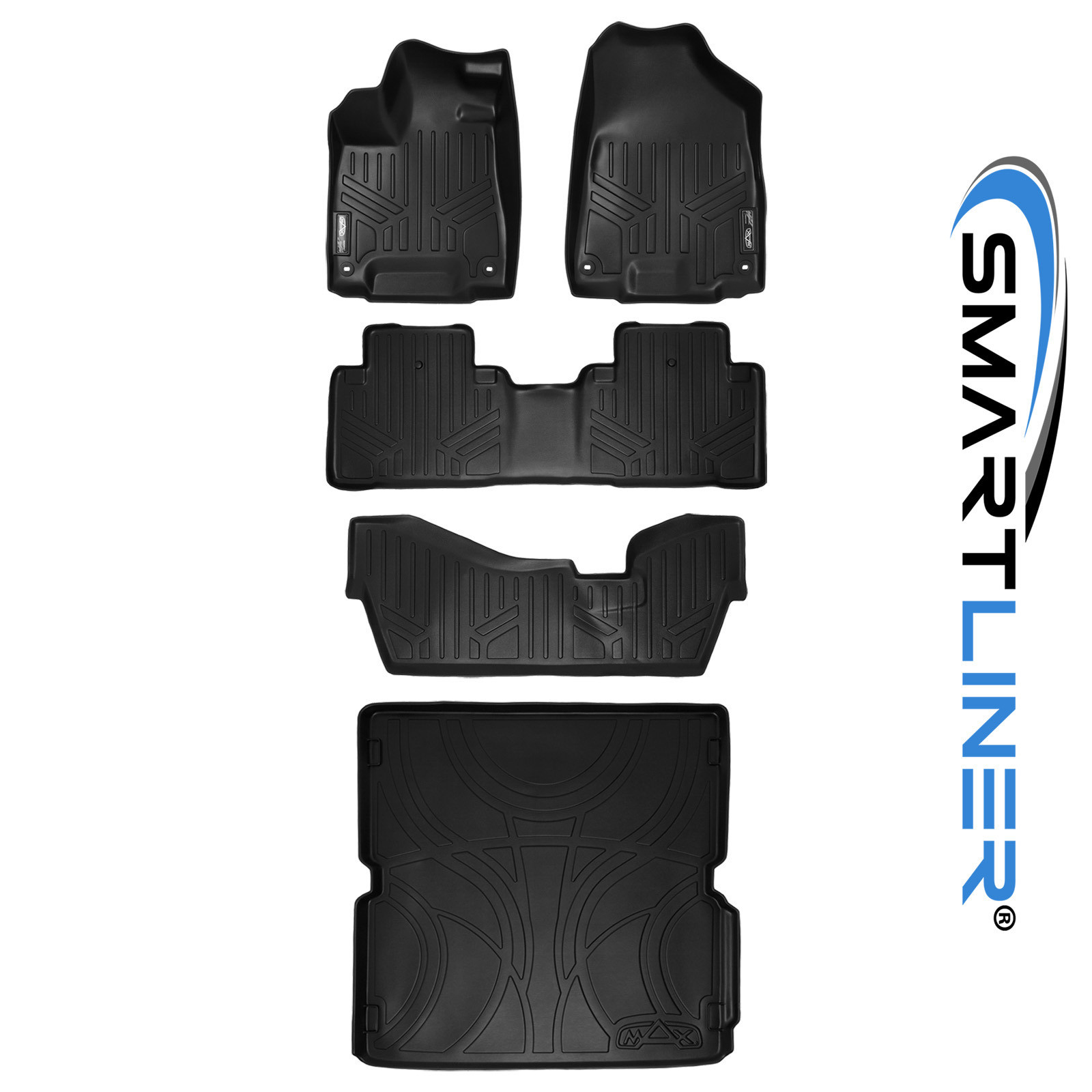 SMARTLINER Floor Mat Cargo Trunk Liner Set OEM 2014-2020 Acura MDX Non-Hybrid