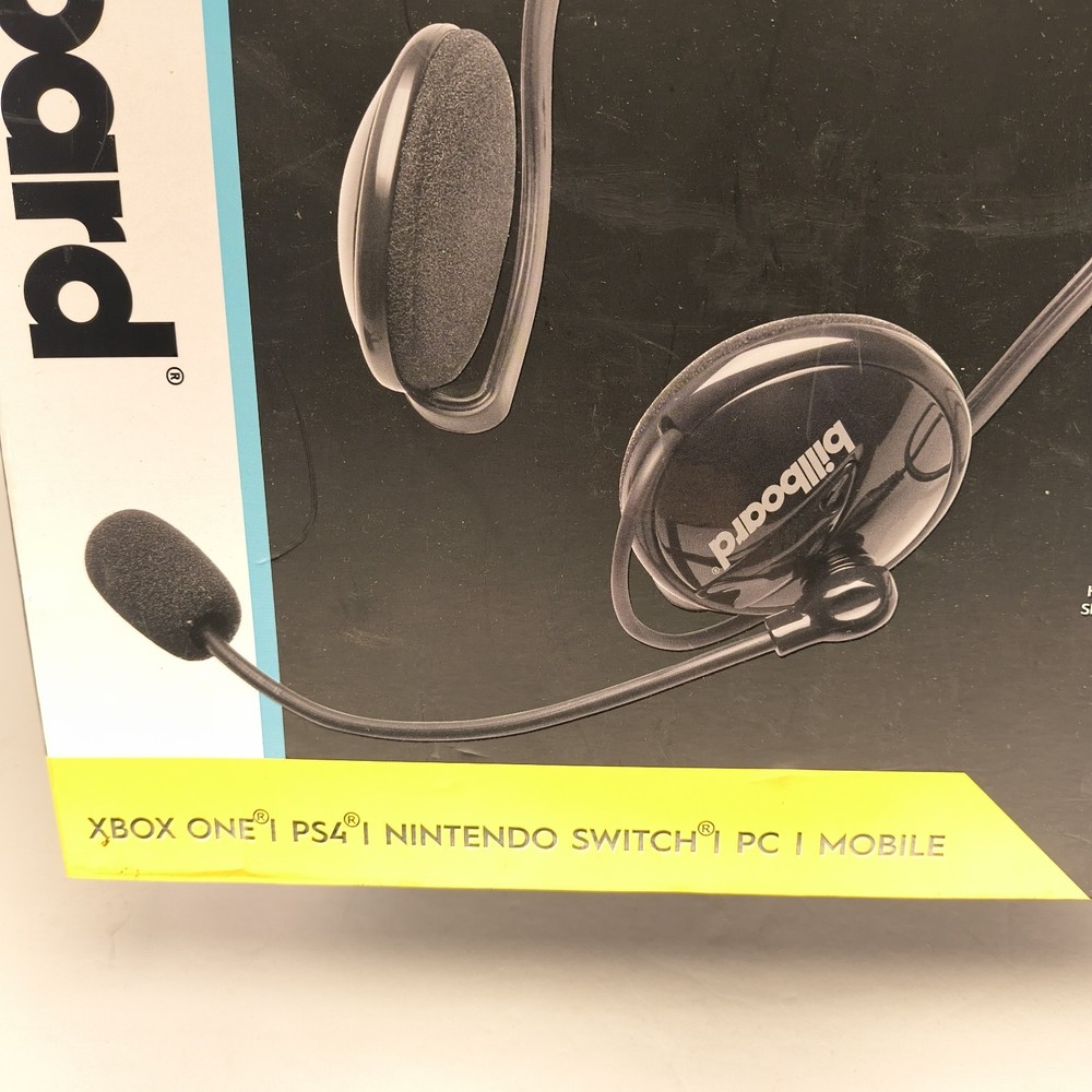 Billboard High Performance Gaming Headset Black Overear Adjustable Switch/PC/PS4