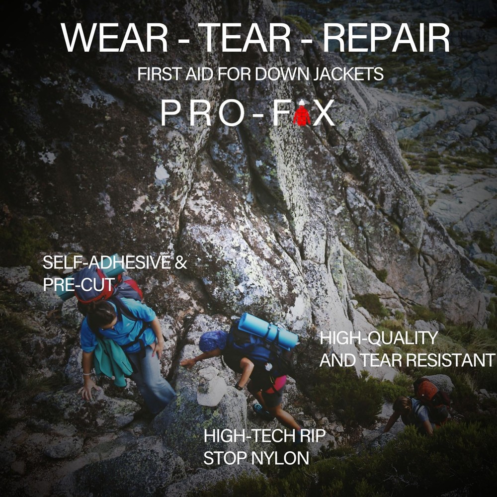 Self-Adhesive Waterproof Repair Patch Kit - 30-Second Fix for Down Red