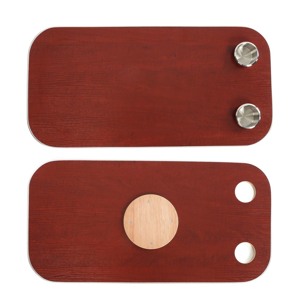 Boat Table Top With 2 Cup Holders Solid Wood Removable Desktop Panel For Caravan