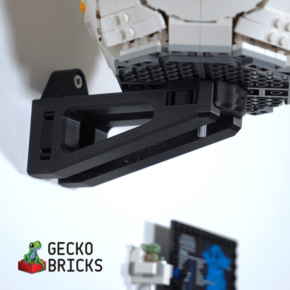 Wall Mount Display for Grogu with Hover Pram for Set 75318