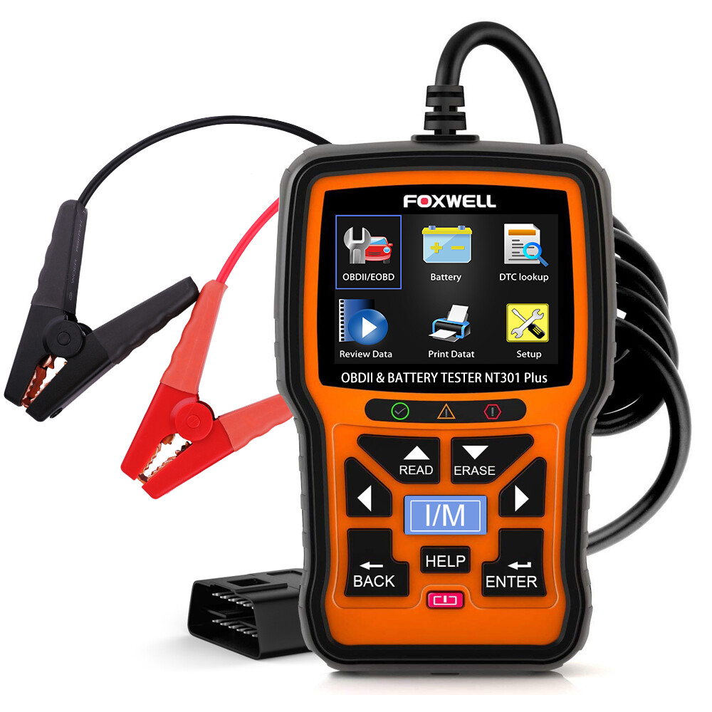 Foxwell NT301 Plus Car Engine OBD2 Scanner Diagnostic Code Reader Battery Tester