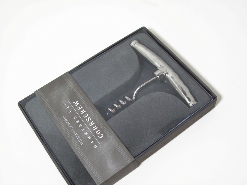Williams Sonoma Hammered Bar Tool Cork Screw New