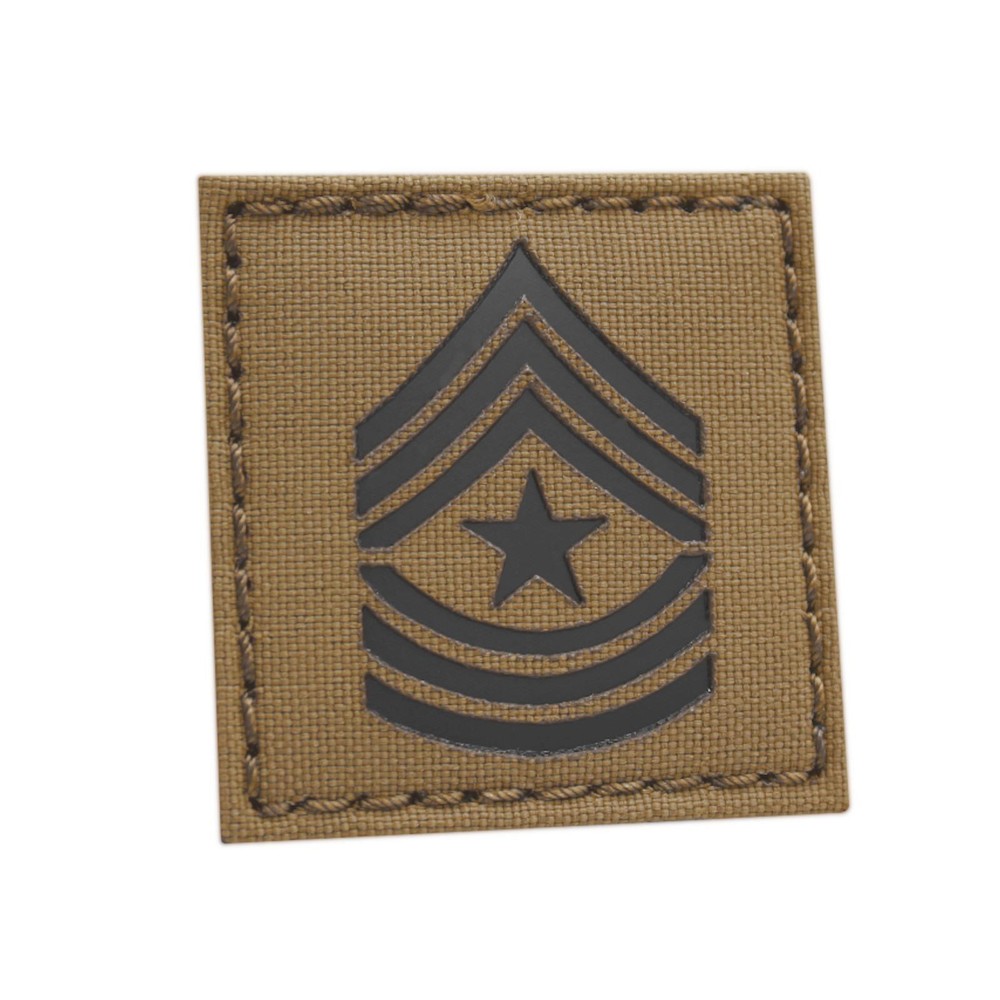IR US 2x2 E-9 SGM Sergeant Major Rank Coyote patch