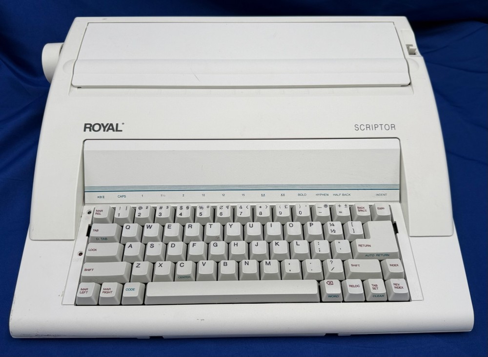 Royal Scriptor AX-150 Electronic Portable Typewriter Model 69149V Tested Working