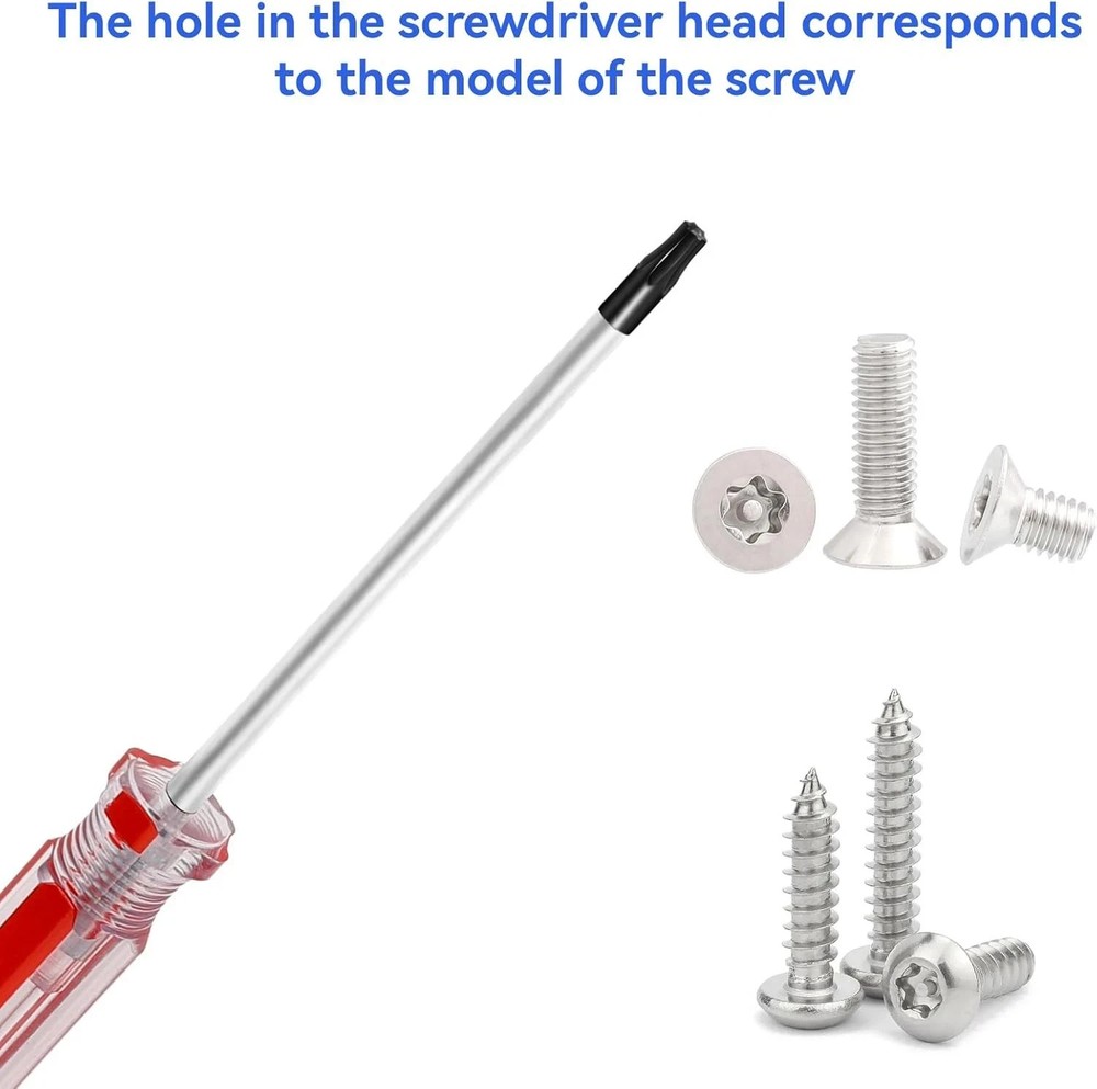T20 Torx Security Screwdriver with Magnetic Tip Plastic Grip