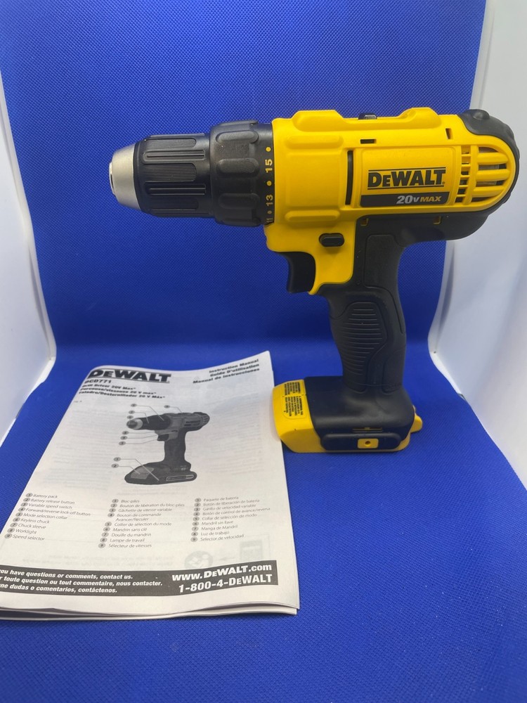 DEWALT DCD771 1/2" cordless drill driver TOOL ONLY