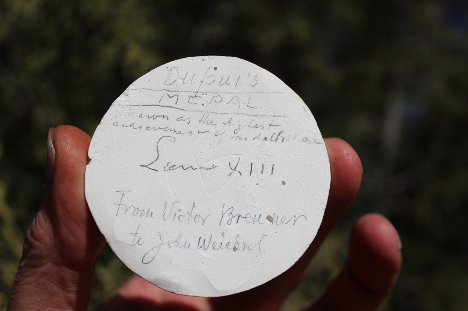 Art Medals Bronze Plaster CAST - SIGNED By Victor Brenner RARE - One Of A Kind!