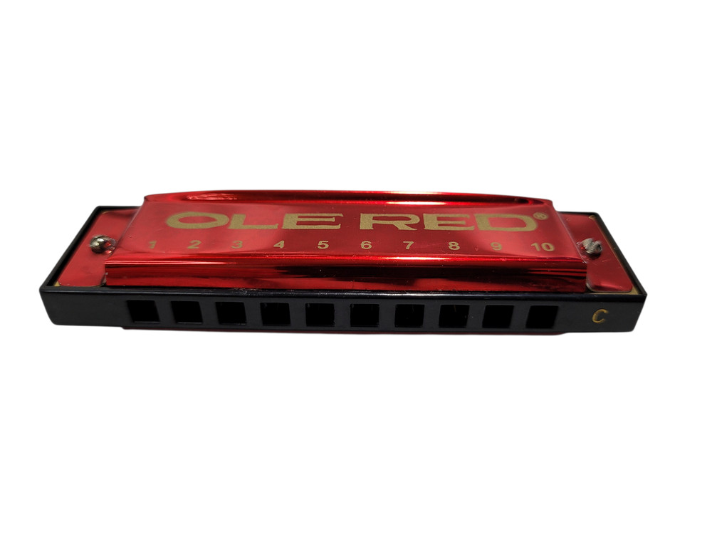 Ole Red Key of C Harmonica Beginner Red OR Harmonica with Hard Case