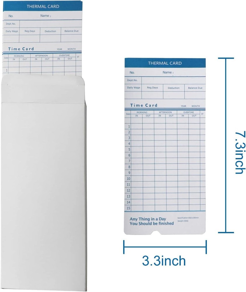 50 Pack Employee Time Cards for Punch Clock