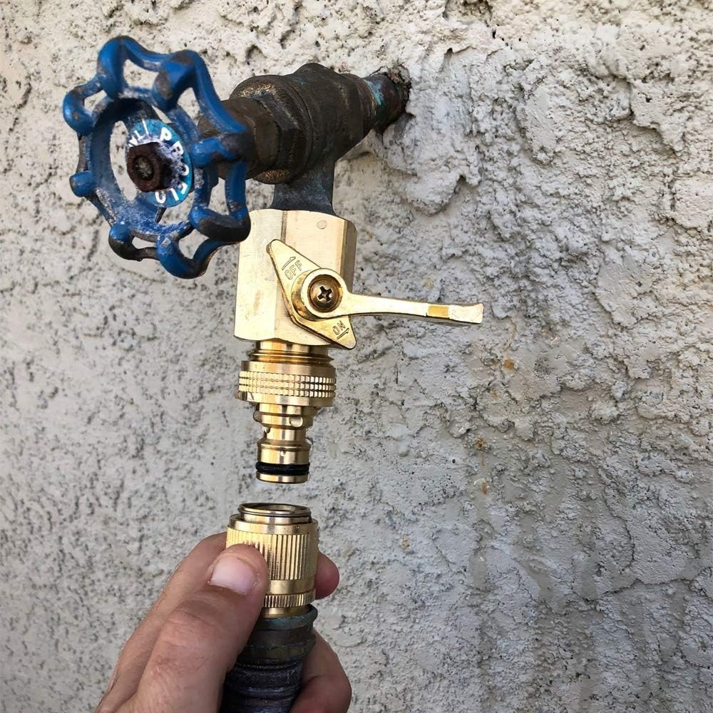 Solid Brass Garden Hose Quick Connect Set