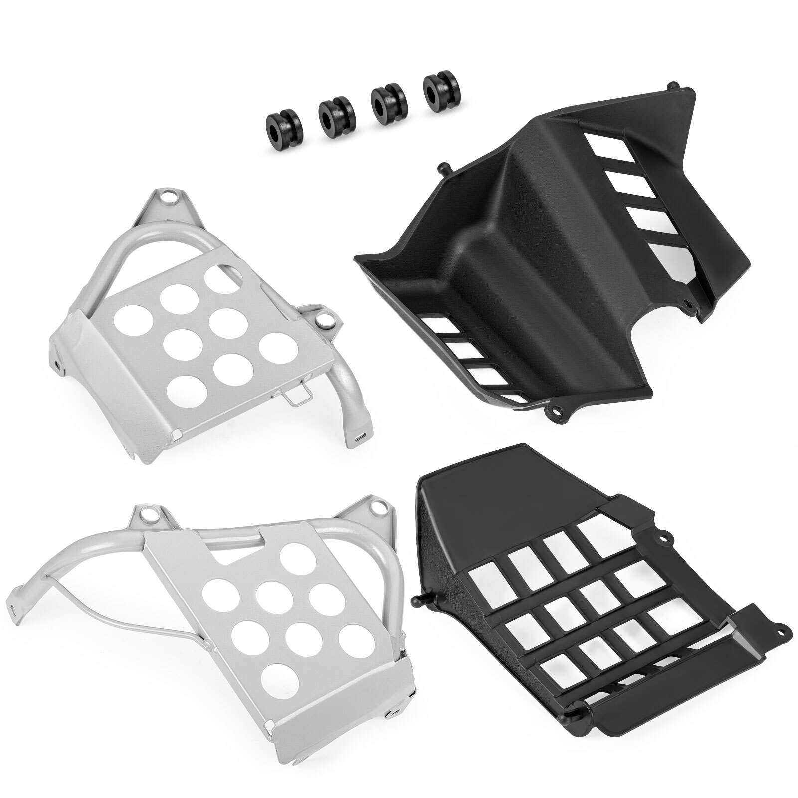 Left Right Heel Guards Guard Foot Rest & Nerf Bars For Yamaha Banshee 350 90-06