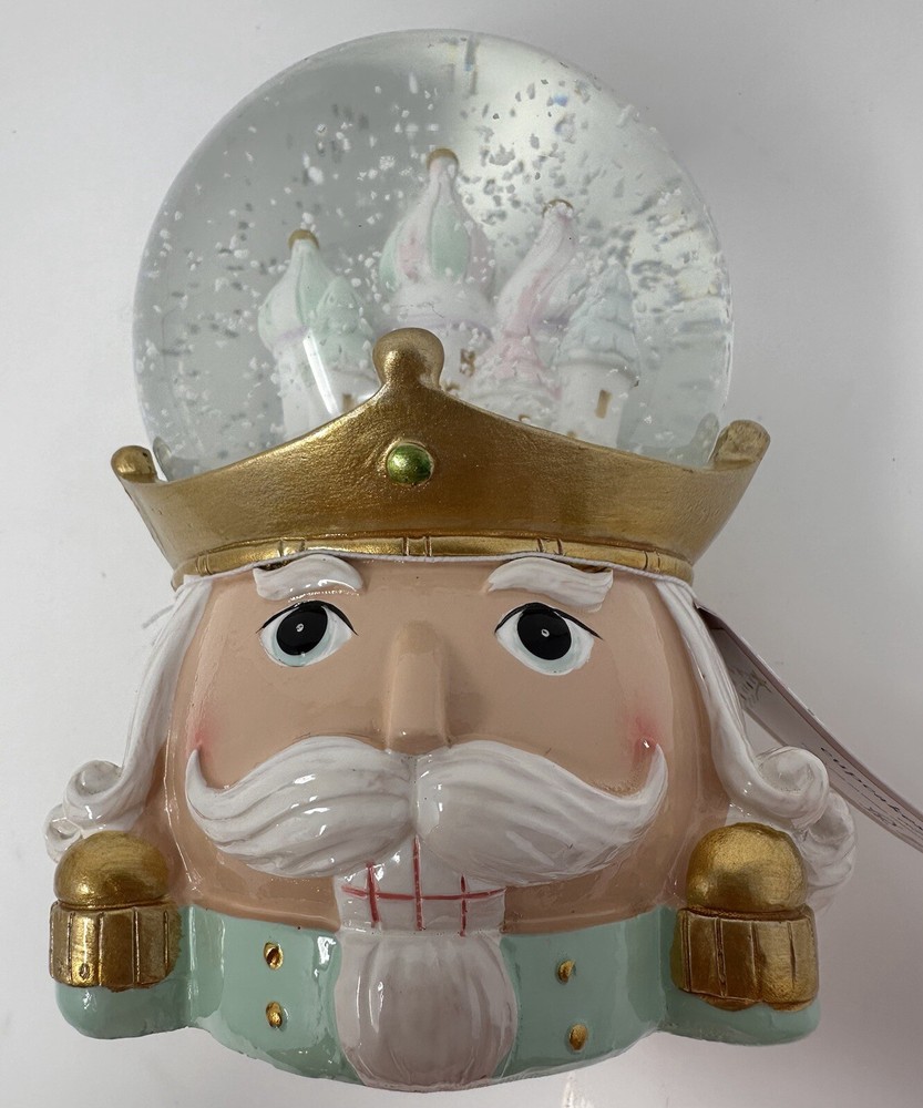 Pastel Christmas Nutcracker Snowglobe, Christmas Snowglobe, Musical Nutcracker