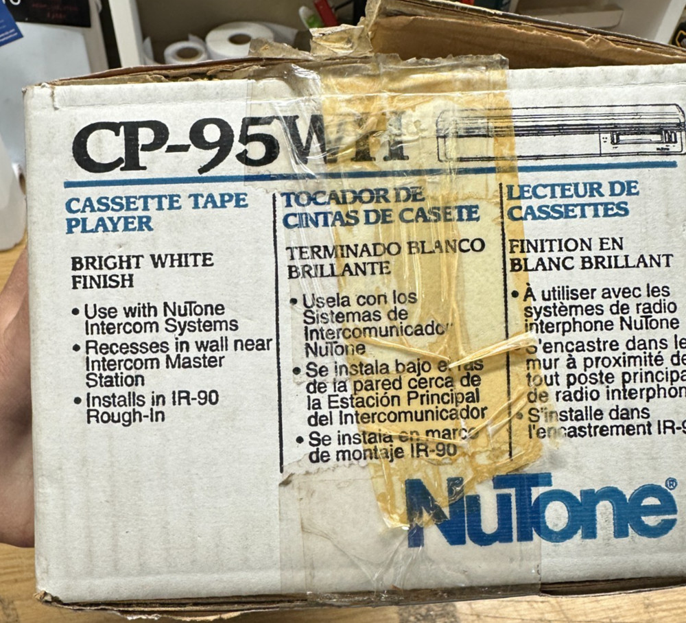NuTone CP-95 Auto-Reverse Cassette Tape Deck Player for NuTone Intercoms