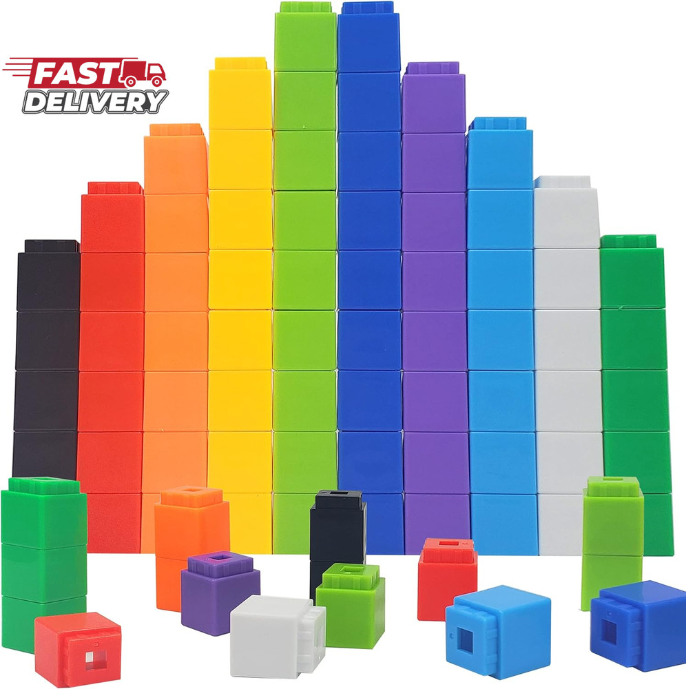 Math Manipulatives Counting Cubes, Educational Math Linking Cubes, Classroom Toy
