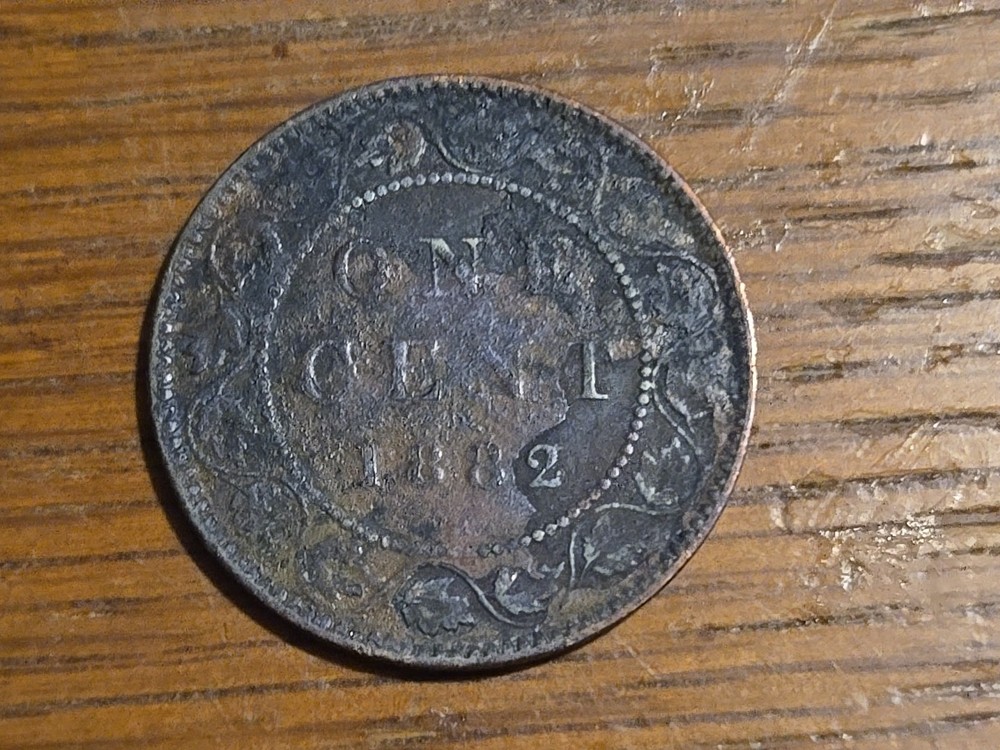 1882 Canada One Cent 1C Penny Coin
