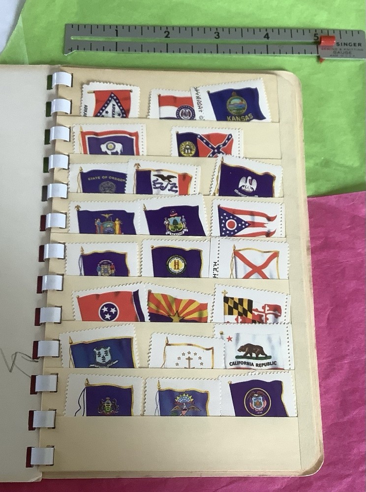 Vintage 2 Stamp Collector’s Stock Books WITH Approx.100+ Per- 1960’s 70’s 80’s