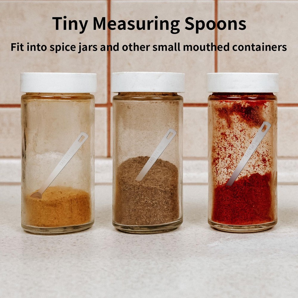 5PCS Small Measuring Spoons Set - Stainless Steel Tiny Measuring Spoons