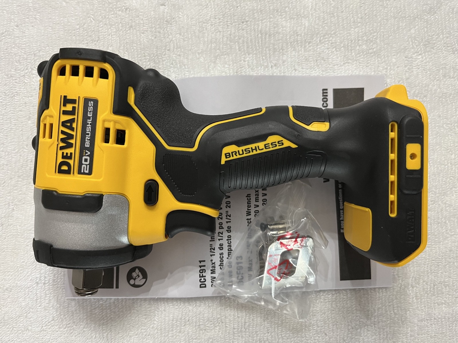 New Dewalt DCF911B 20V 20 Volt Max 1/2" Compact Brushless Impact Wrench