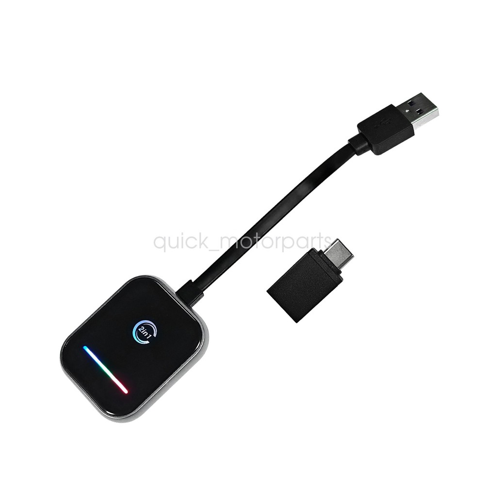 New 2-in-1 Wireless CarPlay&Android Auto Adapter-Convert Wired to Wireless