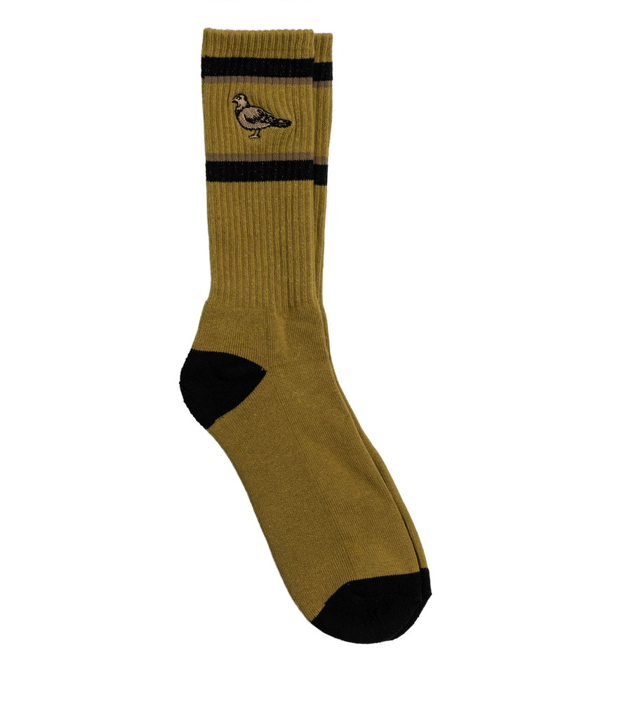 Anti Hero Basic Pigeon Embroidered Socks Brown Black One Size