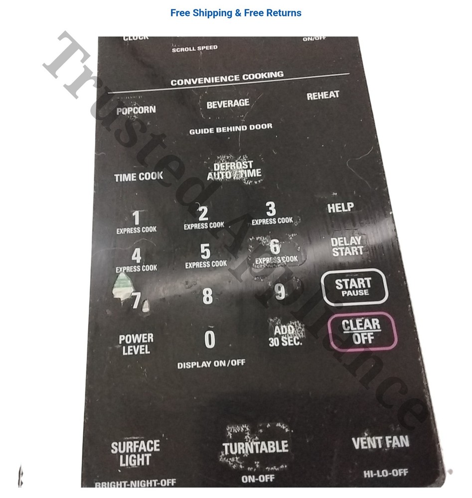 Microwave Control Panel Console DB64-00342 jvm1630w3 Stainless/Black