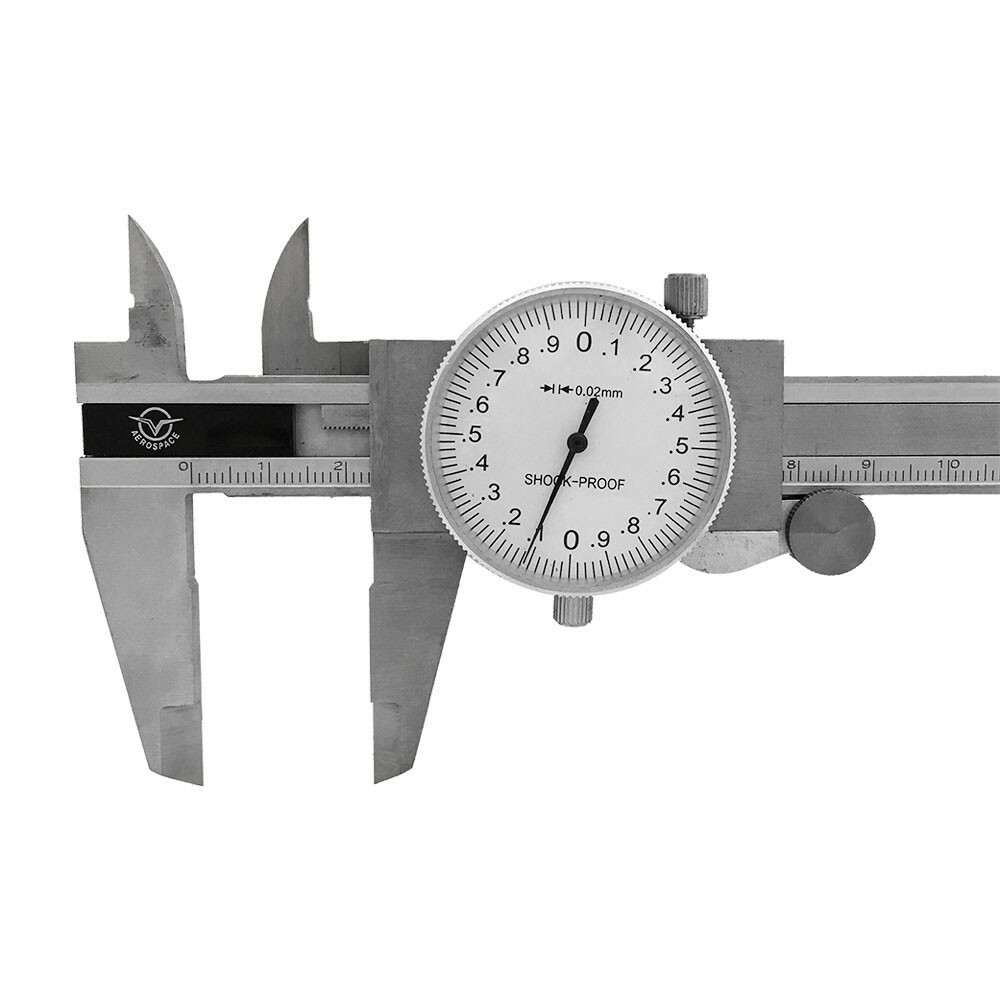 Stainless Steel Metric Dial Caliper 150mm/0.02mm Precision Graduation Shockproof