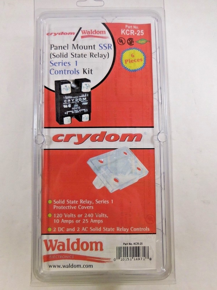 Crydom Panel Mount Solid State Relay Series 1 Controls Kit, Pn. KCR-25