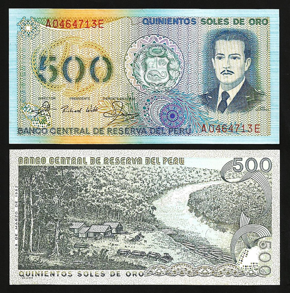 Peru 500 Soles De Oro 1982, UNC, P-125a