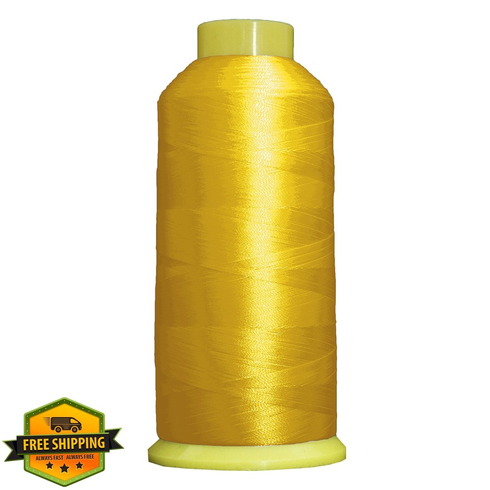 Threadart Polyester Embroidery Thread 5000M Yellow No. 154