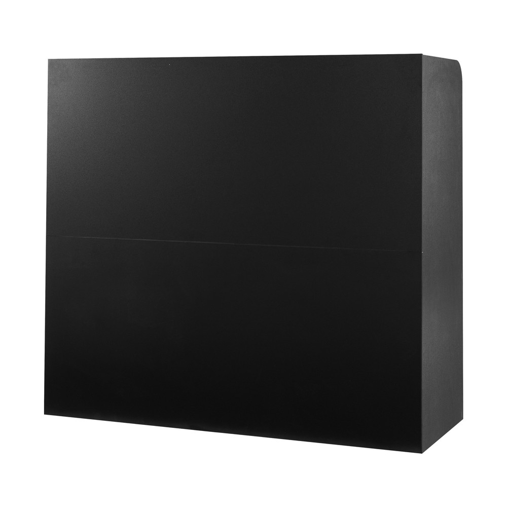 Reception Desk Rectangular Front Counter Table 47.24 in Black Office Table