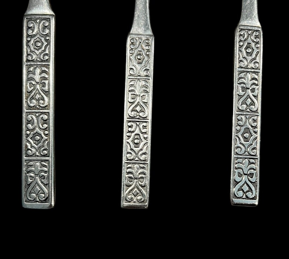 Vintage Nasco Stainless Flatware Moorish Pattern Replacement Tablespoons