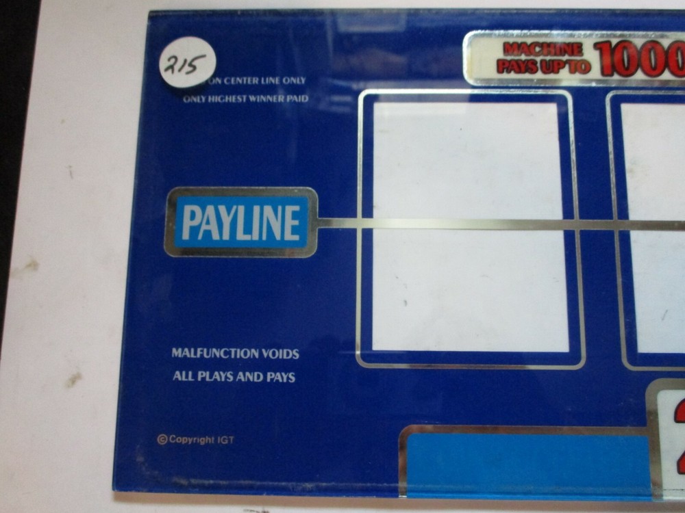 Slot Machine Reel Glass (IGT)