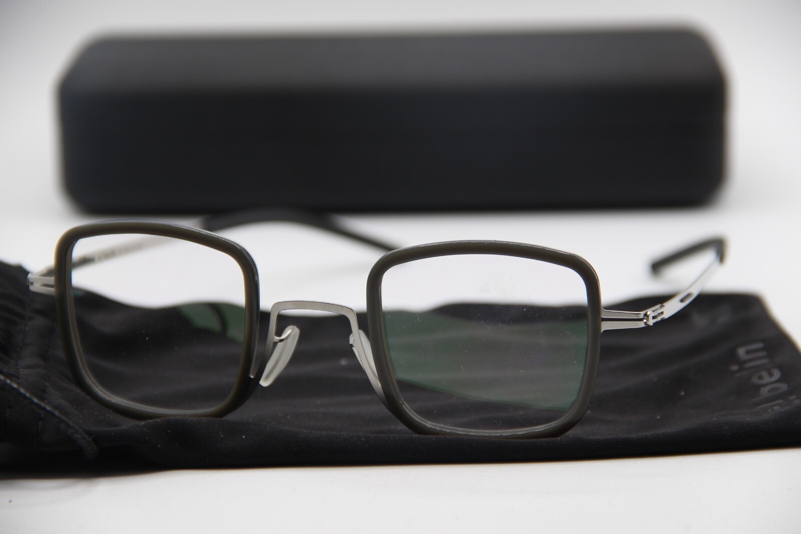 NEW IC! BERLIN DOYOON NEW GRAY PEARL GUNMETAL AUTHENTIC FRAMES EYEGLASSES 42-24