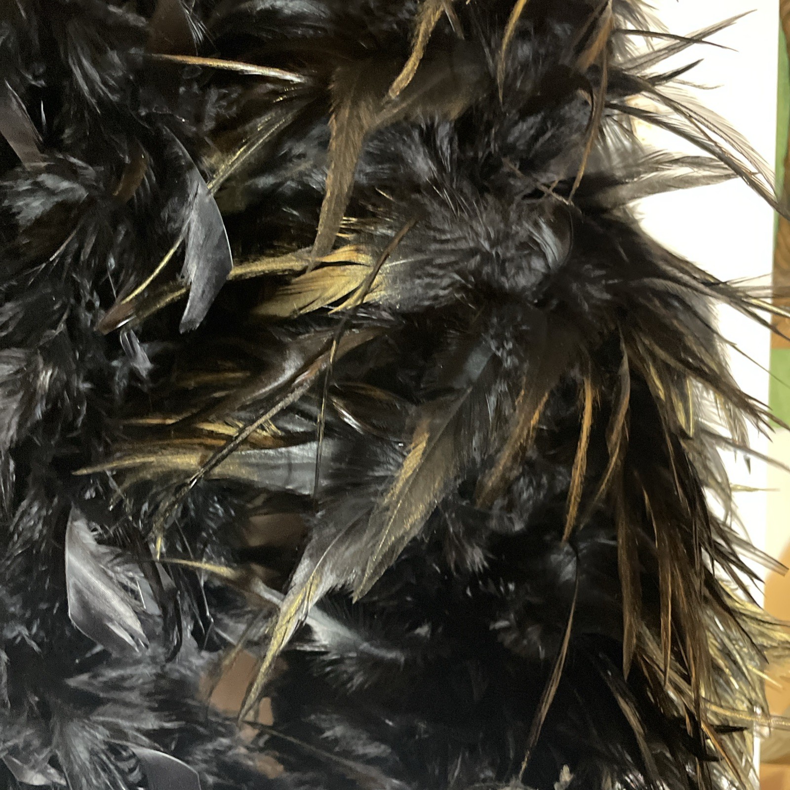 Lot of 2 Authentic Genuine Real Feather Boas Costume Accessory Runway Boa VTG