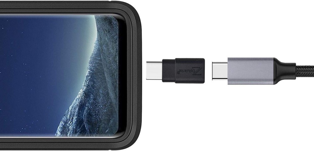 USB C Adapter (Extender, 2 Pack) 40Gbps 240W Cable Extension Type-C Low Black