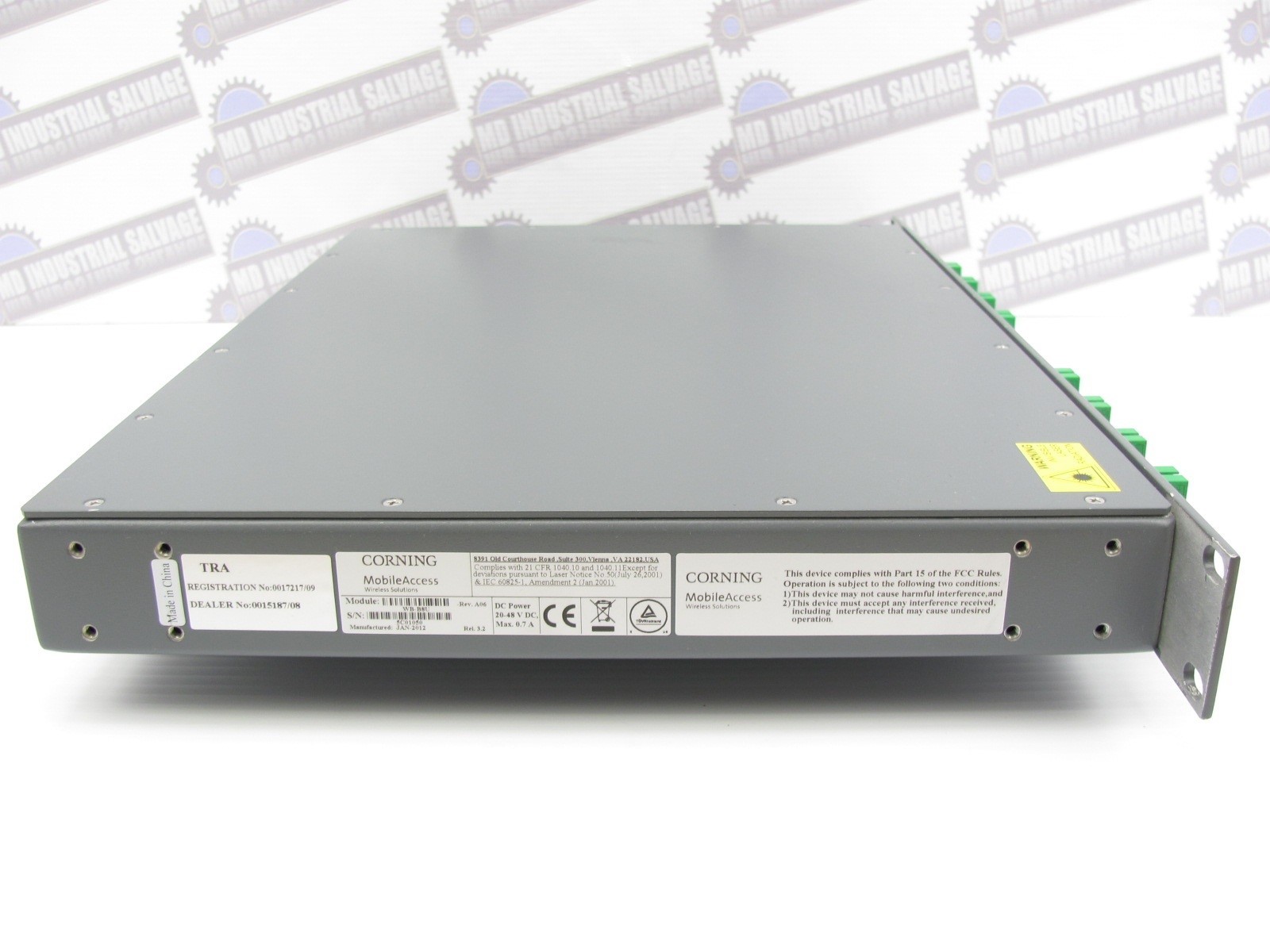 CORNING - W8-B8U 8-PORT BASE UNIT MOBILE ACCESS - 8 x SC/APC optical 1RF -TESTED