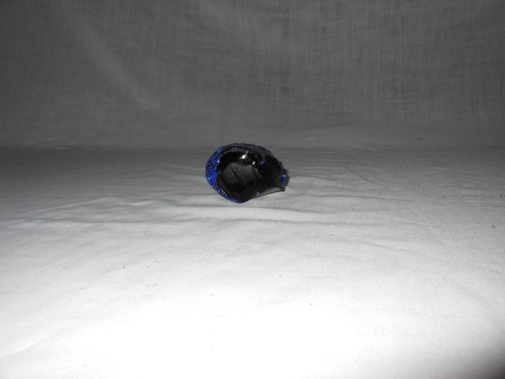 Dark Blue Translucent Slag Glass Rock, 9oz
