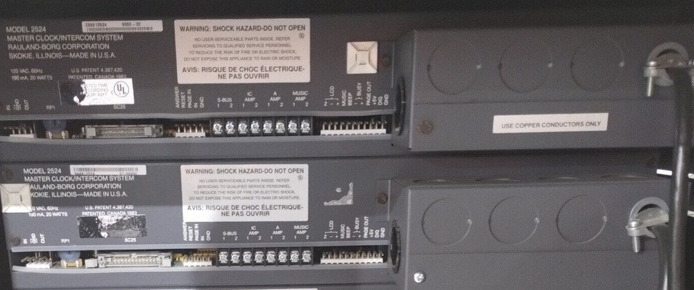 Rauland 2524 Master Clock Intercom Control System 6 MONTH WARRANTY!