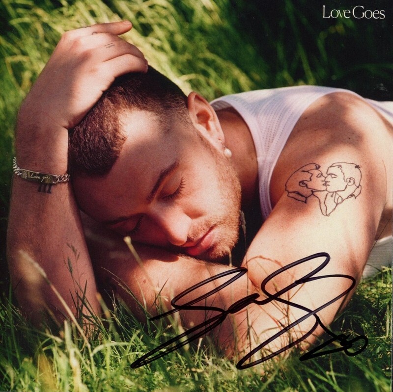 SAM SMITH SIGNED AUTOGRAPH LOVE GOES FRAMED & MATTED CD COA ACOA