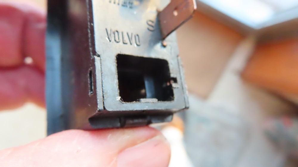 Volvo 240 Switch light socket with bulb BLACK 1 contact Tested good condition