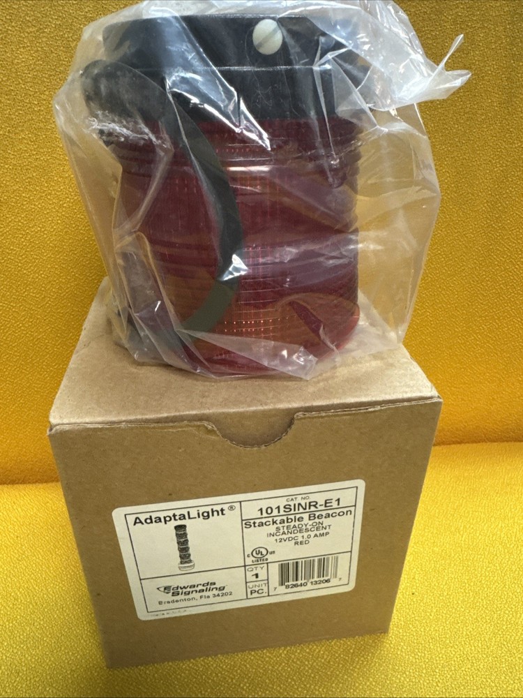Edwards Signaling 101SINR-E1 12V DC Incandescent Stacklight, Red NEW