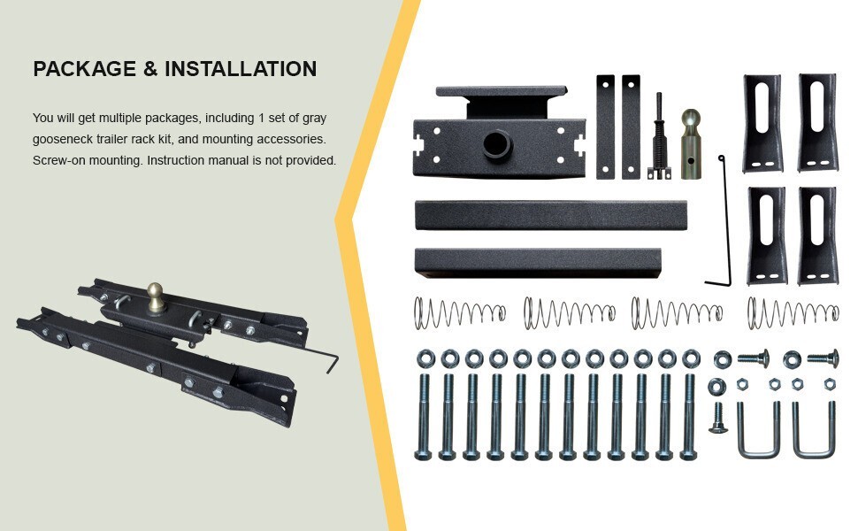 VIJAY For 2020-2024 Chevy & GMC 2500/3500 Trucks Hitch Kit Gooseneck Hitch Kit